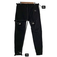 TMT ティーエムティー 19AW BLACK DENIM TRACK PANTS ブラックデニム トラックパンツ USED/ペンキ加工 TPT-F1904 Size L 福生店