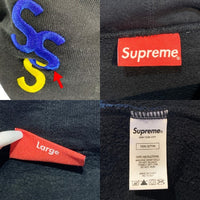 SUPREME シュプリーム 21SS Embroidered S Sweatshirt エンブロイダードS プルオーバースウェットパーカー ブラック Size L 福生店