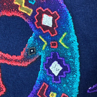 Desert impressions デザートインプレッションズ 1995コピーライト 民族プリント tシャツ ネイビー sizeL 瑞穂店