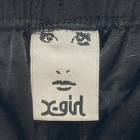 x-girl エックスガール HEXAGRAM JERSEY FLARE PANT ヘキサゴン 総柄 フレアパンツ ブラック sizeM 瑞穂店