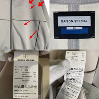 MAISON SPECIAL メゾンスペシャル トラックジャケット パイピング グレー ポリエステル レーヨン 11232211303 Size 2 福生店