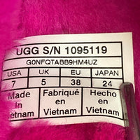 UGG アグ 1095119 フラッフ イヤー スライド ボア サンダル ピンク 24cm 瑞穂店