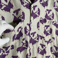 Needles ニードルズ S/S Classic Shirt-R/AC Diamond Jq. ショートスリーブ クラシックシャツ ジャカード パープル MR151 Size L 福生店