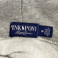 PINK PONY Ralph Lauren ピンクポニー ラルフローレン ポニー刺繍総柄 ポルオーバーパーカー グレー sizeM※所々毛玉あり 瑞穂店