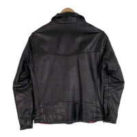 RALEIGH ラリー シープレザー ダブルライダースジャケット ブラック ロンジャン ライトニング型 6058 Size XS 福生店
