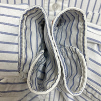L.L.Bean エルエルビーン USA製 90s オックスフード ストライプ B.D 長袖シャツ ホワイト×ブルー size15 1/2-33 瑞穂店