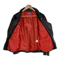RALEIGH ラリー シープレザー ダブルライダースジャケット ブラック ロンジャン ライトニング型 6058 Size XS 福生店
