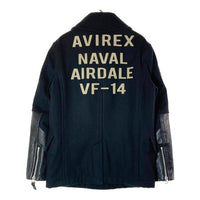 AVIREX アヴィレックス 6102028 レザー切替 ピーコート ブラック sizeM 瑞穂店