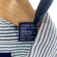 80-90's GAP ギャップ シアサッカー ボタンダウン ストライプシャツ 半袖 ホワイト オールド Size M 福生店