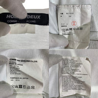 COMME des GARCONS HOMME DEUX コムデギャルソンオムドゥ パッチワーク コットンTシャツ ホワイト オリーブ DC-T015 AD2018 SIze M 福生店