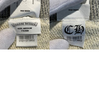 Chrome Hearts クロムハーツ ジップアップスウェットパーカー ダガー CHクロスレザーパッチ ボロチップ グレー 並行品 Size M 福生店