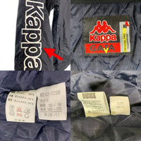 Kappa カッパ Juventus ユベントス ナイロン ベンチコート 中綿ジャケット ブラック Size M 福生店