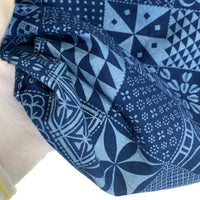 SOPHNET. ソフネット 15SS GEOMETRIC PATTERN INDIGO OXFORD B.D SHIRT ジオメタリックパターン ボタンダウンシャツ インディゴ Size L 福生店