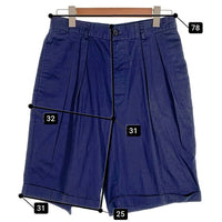 80-90's STUSSY ステューシー 2タック チノ ショーツ ショートパンツ ネイビー 黒タグ Size 32 福生店