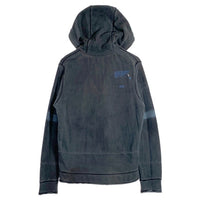 DIESEL ディーゼル Archive Half Zip Hoodie アーカイブ ハーフジップ フーディー プルオーバースウェットパーカー カーキ USED加工 Size L 福生店