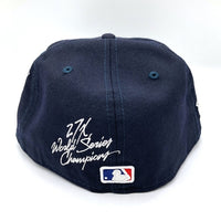 NEW ERA ニューエラ Worid Champion ニューヨークヤンキース グレーアンダーバイザー 59FIFTY ベースボールキャップ ネイビー Size60.6 瑞穂店