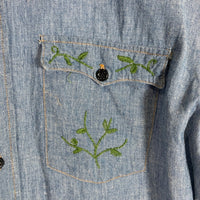 70's Levi's リーバイス シャンブレーシャツ 半袖 ライトブルー USA製 ヒッピー Size L 福生店