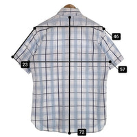 SUGAR CANE シュガーケーン チェックワークシャツ 半袖 ホワイト ブルー SC31768 Size M 福生店