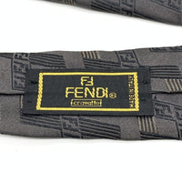 FENDI フェンディ シルクネクタイ ズッカ柄 ブラウン イタリア製 福生店
