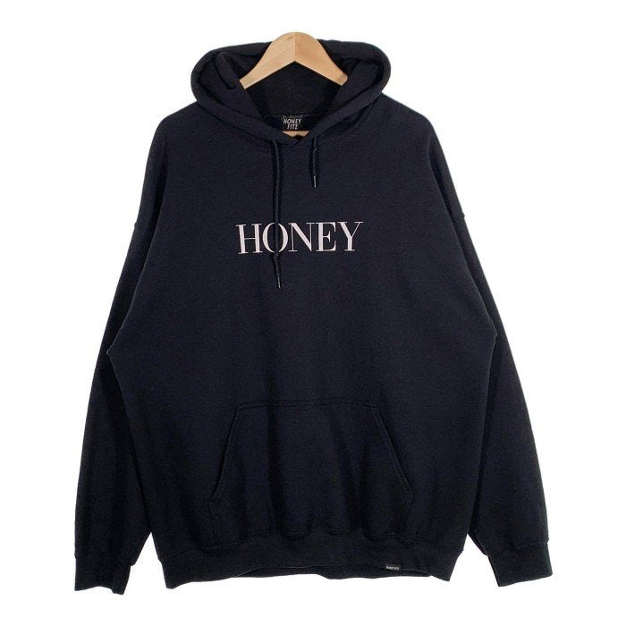 HONEY FITZ ハニーフィッツ プリント プルオーバー スウェットパーカー ブラック Size XL 福生店