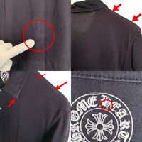 Chrome Hearts クロムハーツ コットン ポロシャツ ブラック クロスボールボタン Size S 福生店