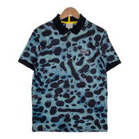 LACOSTE ラコステ National Geographic プリント ポロシャツ 鹿の子 ブルー PH6285 Size FR 4 福生店