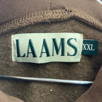 LAAMS ラームズ LOGO HOODIE ロゴワッペン プルオーバースウェットパーカー ブラウン Size XXL 瑞穂店