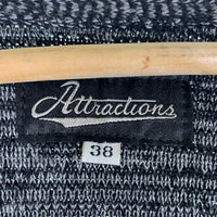 Attractions アトラクションズ ウール アクリル ニットカーディガン ブラック Size 38 福生店