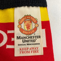 MANCHESTER UNITED マンチェスターユナイテッド David Beckham デイビッド ベッカム プリントスカーフ MADE IN UK レッド 瑞穂店