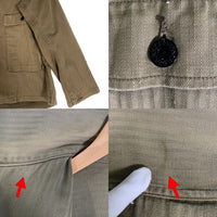 WAREHOUSE ウエアハウス USN 2143 U.S.N. HERRINGBONE UTILITY JACKET ヘリンボーン ユーティリティジャケット トラッカー オリーブ Size 36 福生店