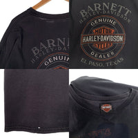HARLEY-DAVIDSON ハーレーダビッドソン スカル バー&シールド プリントTシャツ ブラック ホンジュラス製 Size 2XL 福生店