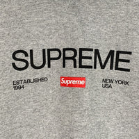 SUPREME シュプリーム 24SS Estabished Crewneck エスタブリッシュド クルーネックスウェットトレーナー グレー プリント Size XL 福生店