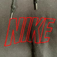 00's NIKE ナイキ サイドライン ロゴ刺繡 プルオーバースウェットパーカー ブラック レッド Size XL 福生店