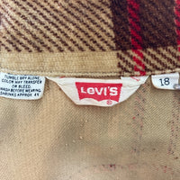 Levi’s リーバイス 80's PLAID CORD TRUCKER コーデュロイ チェック トラッカージャケット ブラウン size18 瑞穂店
