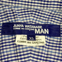 JUNYA WATANABE COMME des GARCONS MAN ジュンヤワタナベ コムデギャルソンマン WA-B008 AD2017 パッチワーク 半袖シャツ ブルー sizeXS 瑞穂店