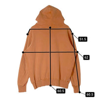 REMI RELIEF レミレリーフ ガーメントダイ 裏毛 プルオーバーパーカー オレンジ sizeL 瑞穂店