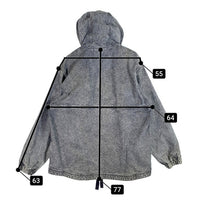 Woolrich ウールリッチ CORDURA DUCK ANORAK コーデュラ ダック アノラックフーディー ケミカルウォッシュ インディゴブラック コットン ナイロン WJOU0158 Size L 福生店