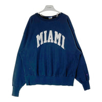 Champion チャンピオン 90's リバースウィーブ スウェット トレーナー MIAMI カレッジロゴ ネイビー sizeXXL 瑞穂店