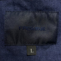 FRESHJIVE フレッシュジャイブ TRABAJERO SHIRT ジップアップ コットンシャツ 半袖 ネイビー ワンポイント刺繡 サザビーリーグ Size L 福生店