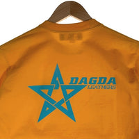 Dagda Leathers ダグダレザーズ プリントTシャツ 袖刺繡 イエロー 旧マッコイ 滝沢氏 2 Size S 福生店