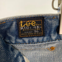 70's Lee リー 200 サイド黒タグ デニムパンツ インディゴ 革パッチ TALONファスナー 脇割 101Z Size 36 福生店