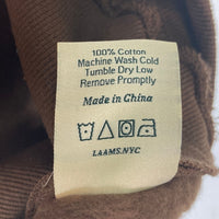 LAAMS ラームズ LOGO HOODIE ロゴワッペン プルオーバースウェットパーカー ブラウン Size XXL 瑞穂店
