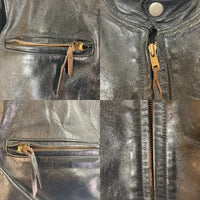 BUCO ブコ xThe REAL McCOY'Sリアルマッコイズ ホースハイド シングルライダース ブラック size38 瑞穂店