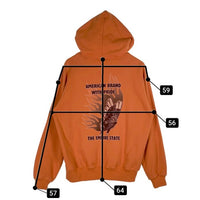 Schott ショット THE EMPIRE STATE プリント スウェットパーカー オレンジ 782-3231005 Size M 福生店