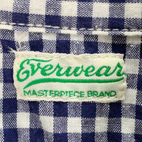 Everwear ギンガムチェック ワークシャツ MASTERPIECE マスターピース ネイビー ホワイト Size M 福生店