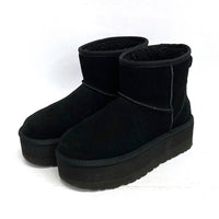 UGG アグ 1134991 Classic Mini Platform ブーツ ブラック size24cm 瑞穂店