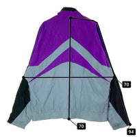 NIKE ナイキ 90's 銀タグ IOWA BASKETBALL ロゴ刺繍 切替 ナイロンジャケット パープル sizeXL 瑞穂店