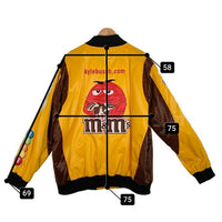 CHASE AUTHENTICS チェイス NASCAR M&M's レーシングジャケット イエロー ブラウン ワッペン リブ Size 2XL 福生店