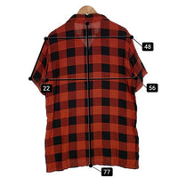 TMT ティーエムティー ORIGINAL RAYON BUFFALO CHECK オープンカラーレーヨンシャツ バッファローチェック レッド TSH-S1907 Size L 福生店