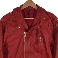 glamb グラム Mercury Riders マーキュリーライダース シープスキン ダブルライダースジャケット レッド GB16AT/JKT08 Size 4 福生店